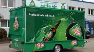 Rechteck-Ausschankwagen für Getränkefachgroßhandel Josef + Hans Keller