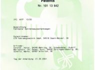 Urkunde Patent - Fahrbarer Getränkeausschankwagen