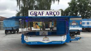 Der neue Wagen der Gräflichen Brauerei Arco-Valley.