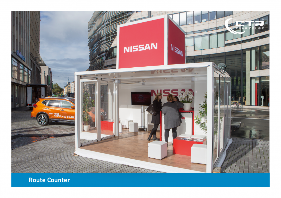Promotion Anhänger Promocube Route Counter Nissan